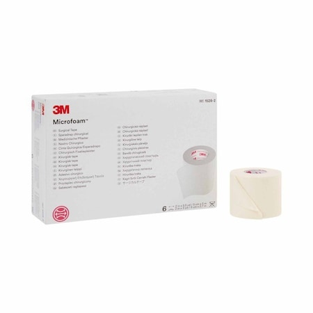 3M Microfoam Medical Tape White 2 Inch X 5-1/2 Yard Elastic / Foam NonSterile,  1528-2